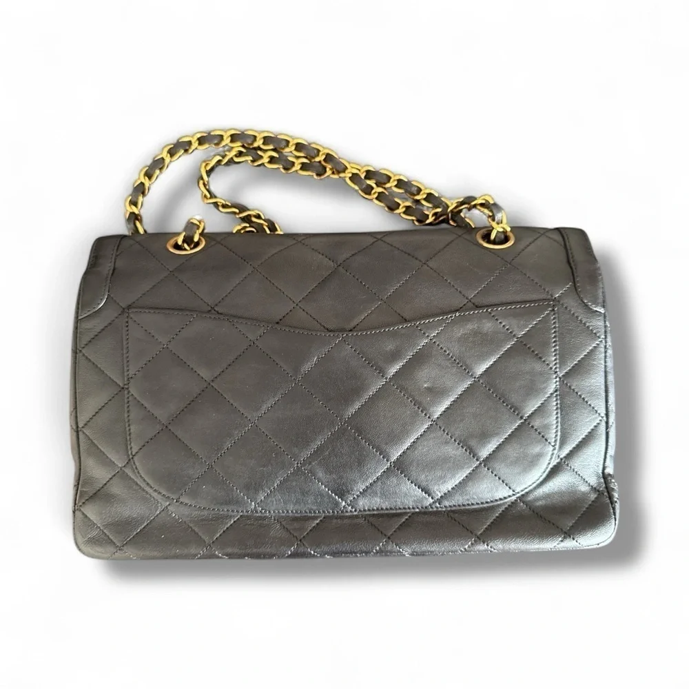 CHANEL Paris Double Flap Shoulder Bag with Gold Plated Hardware - Picture 2 of 13